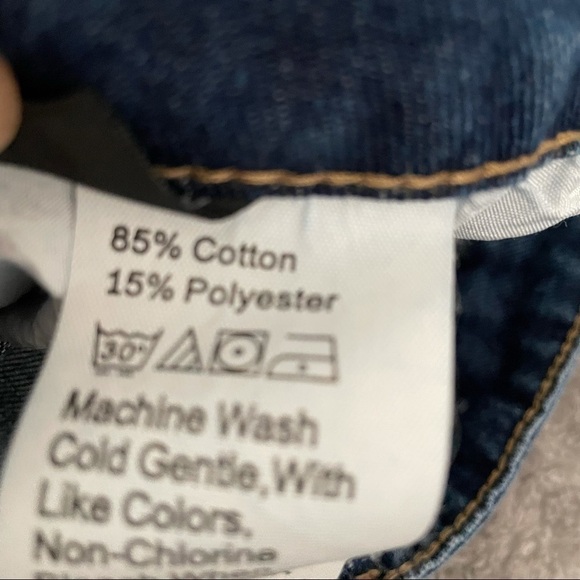 Shein Medium Wash Retro Look Cuffed Jean Shorts Sm - Picture 5 of 7